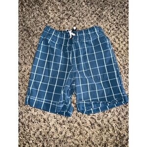 Cat & Jack Boys Blue/white checker drawstring shorts size 3T‎